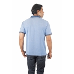 Eltoro Men's plain polo T-shirts light blue