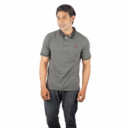 Eltoro Men's Plain Polo T-shirts dark ash