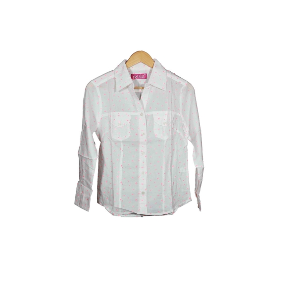 Ladies Full hand white shirt