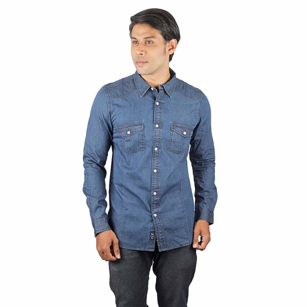 Eltoro Men's Shirts Full Hand dark blue