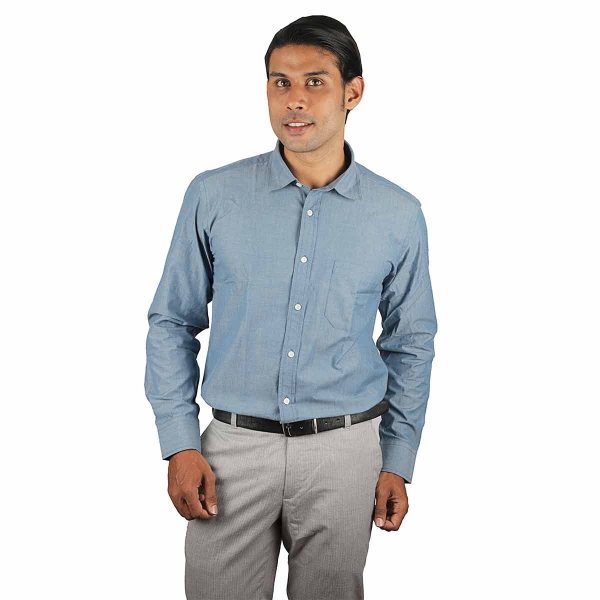 Eltoro Men's Shirts Full Hand thick blue