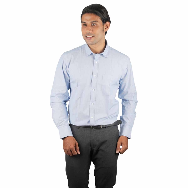 Eltoro Men's Shirts Full Hand blue with white