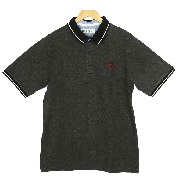 ELTORO Men's Plain POLO T-Shirt(dark brown Colour)