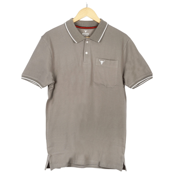 ELTORO Men's Plain POLO T-Shirt( brown Colour)