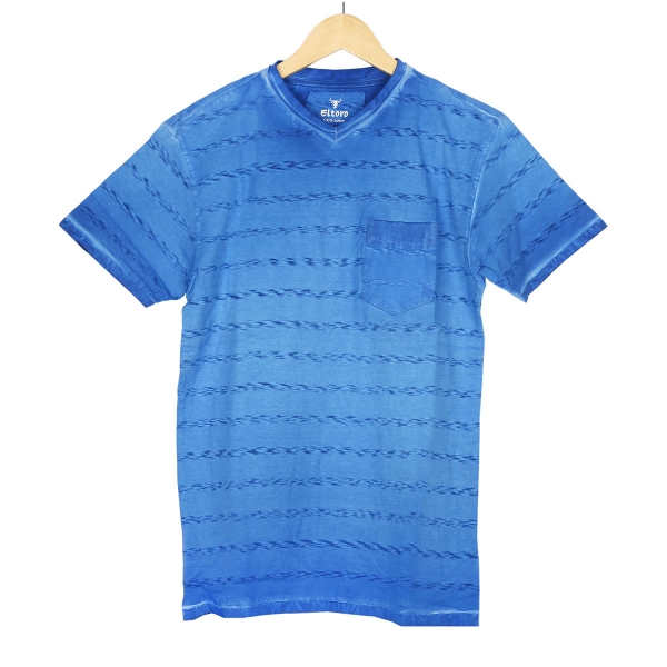 ELTORO Men's V neck T-Shirt(blue colour) 