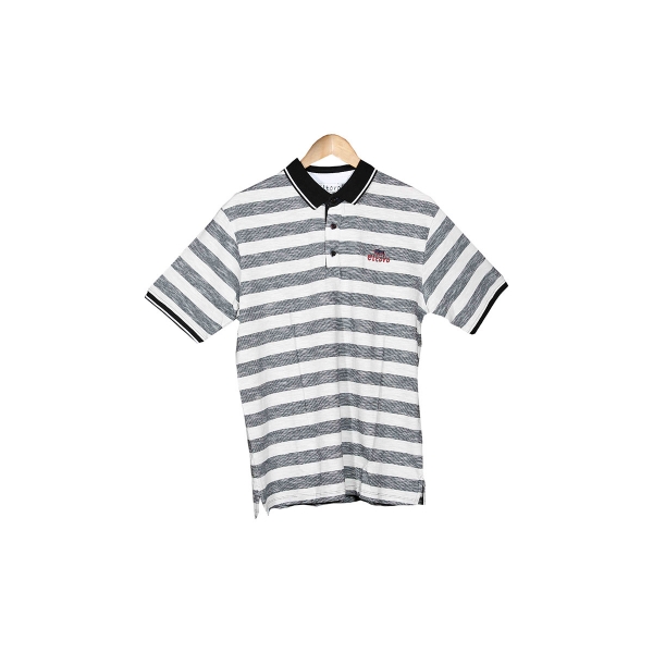 Men's Polo T-Shirt (White with black colour)